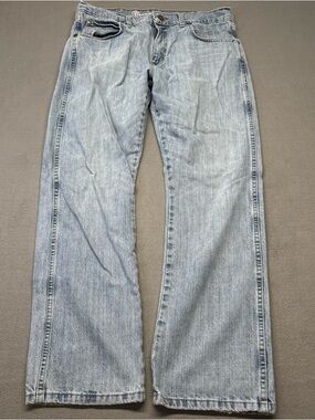 Wrangler Retro Relaxed Boot Denim Jeans Sz 34x32 Blue Modern Mens Cowboy Cotton